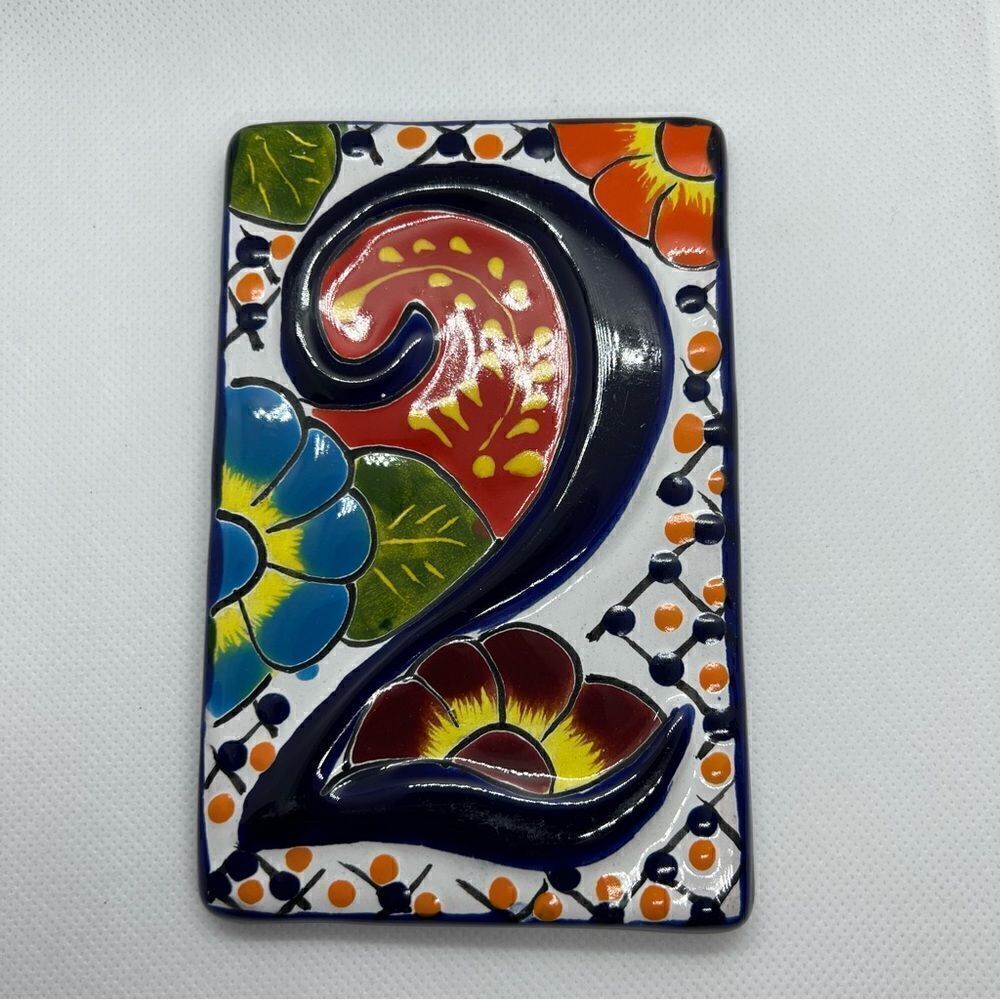 Mexican tile - has the number 2 from Mexico